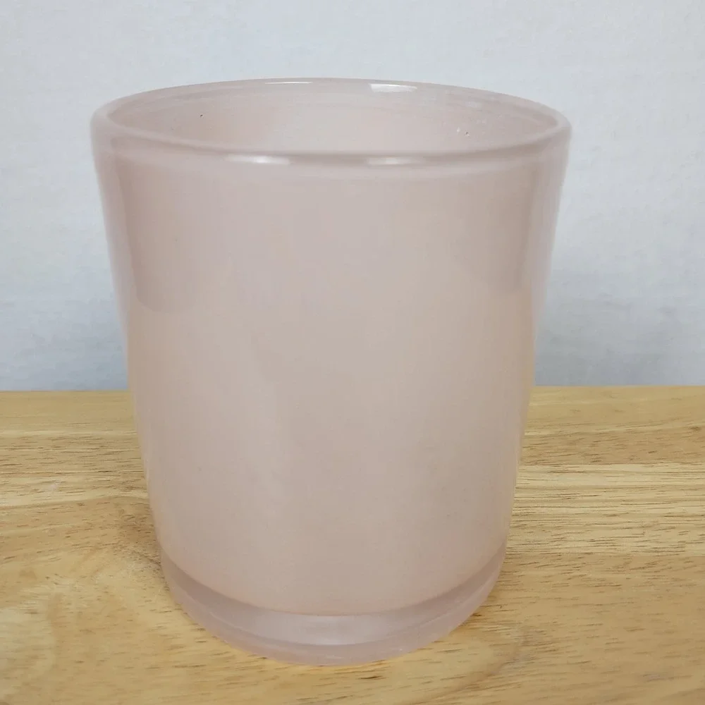 Vtg 90s IKEA BLÄNDANDE Pink Glass Candle Holder Votive Vase Hand Made Quality 4